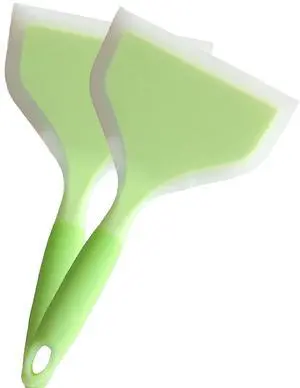 Pack Of Silicone Spatula Set For Nonstick Cookware Flat Wide Pancake Spatula Food Turner Heat Resistant Kitchen Omlet Flipper For Egg Tamales Pizza (Green) Pack Of Silicone Spatula Set For Nonstick Cookware Flat Wide Pancake Spatula Food Turner Heat Resistant Kitchen Omlet Flipper For Egg Tamales Pizza (Green)