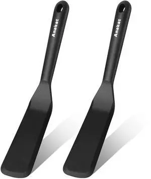 Silicone Thin Spatula Set of 2 - Mini Brownie Serving Spatulas - Non Stick Spurtle Turner for Easy Cooking Eggs, Omelet, Pancake, Burgers, Pizza, Steak, Crepes, Heat Resistant & BPA Free Silicone Thin Spatula Set of 2 - Mini Brownie Serving Spatulas - Non Stick Spurtle Turner for Easy Cooking Eggs, Omelet, Pancake, Burgers, Pizza, Steak, Crepes, Heat Resistant & BPA Free