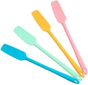 Silicone Jar Spatulas 4 Pack | Long Handle Heat Resistant 600°F Non-Stick Scrapers | for Mason Jars, Baking, Cake Icing, Jam, Blenders | Small Kitchen Utensils | 4 colors Silicone Jar Spatulas 4 Pack | Long Handle Heat Resistant 600°F Non-Stick Scrapers | for Mason Jars, Baking, Cake Icing, Jam, Blenders | Small Kitchen Utensils | 4 colors
