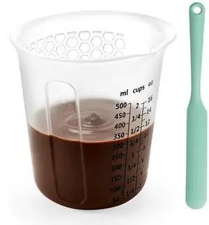 Silicone Measuring Cups Set 2-Cup with Jar Spatula, Microwave Safe, Honeycomb Heat-Control Grip, Easy-Read Liquid Measuring for Baking, Cooking & Chocolate Melting Silicone Measuring Cups Set 2-Cup with Jar Spatula, Microwave Safe, Honeycomb Heat-Control Grip, Easy-Read Liquid Measuring for Baking, Cooking & Chocolate Melting