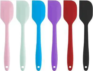 Silicone Spatula Set 6 Pack 8.5 inch Small Rubber Spatula Heat Resistant Mini Silicone Spatula Non-Stick Flexible for Baking Cooking Mixing and Kitchen Use Silicone Spatula Set 6 Pack 8.5 inch Small Rubber Spatula Heat Resistant Mini Silicone Spatula Non-Stick Flexible for Baking Cooking Mixing and Kitchen Use