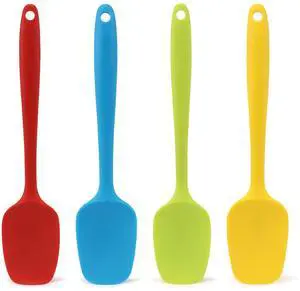 Silicone Spatula Set of 4, Small 8 inch Non-stick Rubber Spoon Spatulas, One Piece Design Flexible Silicone Spoon for Baking Cooking Mixing, Dishwasher Safe Silicone Spatula Set of 4, Small 8 inch Non-stick Rubber Spoon Spatulas, One Piece Design Flexible Silicone Spoon for Baking Cooking Mixing, Dishwasher Safe