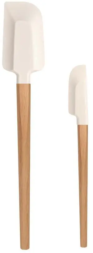 Wooden Handle Spatula Set, 12" & 9" Rubber Spatula Silicone Spatulas for Baking Cooking and Mixing. Wooden Handle Spatula Set, 12" & 9" Rubber Spatula Silicone Spatulas for Baking Cooking and Mixing.