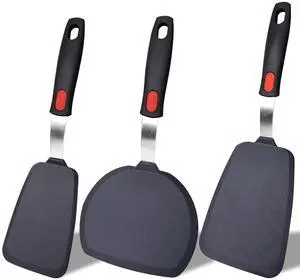 Pack Large Silicone Spatula Turners for Nonstick Cookware Pack Large Silicone Spatula Turners for Nonstick Cookware