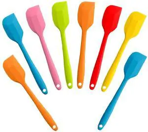 8 Pieces Silicone Spatulas,8.5 inch Non-stick Spatulas with Stainless Steel Core,Heat Resistant-500, One Piece Design,Food Grade Silicone, Dishwasher Safe, for Mixing,Cooking,Baking (8.5 inch) 8 Pieces Silicone Spatulas,8.5 inch Non-stick Spatulas with Stainless Steel Core,Heat Resistant-500, One Piece Design,Food Grade Silicone, Dishwasher Safe, for Mixing,Cooking,Baking (8.5 inch)