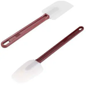 High Heat Resistant Silicone Scraper Spoon Commercial Spatula for Cooking, Rubber Spatula Set of 2 (9.5'') High Heat Resistant Silicone Scraper Spoon Commercial Spatula for Cooking, Rubber Spatula Set of 2 (9.5'')