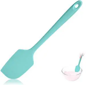 600ºF Heat Resistant Large Silicone Spatula for Baking, Aqua Sky 600ºF Heat Resistant Large Silicone Spatula for Baking, Aqua Sky