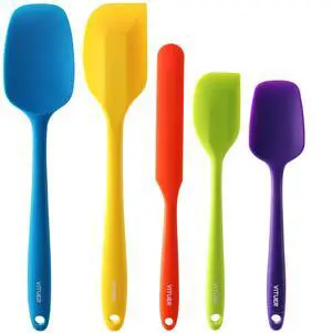 5PCS Silicone Rubber Spatula Set, Food Grade BPA-Free Spatulas for kitchen Use, Heat Resistant Spatula for Cooking & Baking, Dishwasher Safe 5PCS Silicone Rubber Spatula Set, Food Grade BPA-Free Spatulas for kitchen Use, Heat Resistant Spatula for Cooking & Baking, Dishwasher Safe