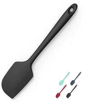 600°F Heat Resistant Silicone Spatula, Doosu High Temp Flexible Kitchen Rubber Bowl Scrapers Food Grade Seamless Baking Supplies Scratch-Proof for Scraping Non-Stick Pans (Black, 11.4in) 600°F Heat Resistant Silicone Spatula, Doosu High Temp Flexible Kitchen Rubber Bowl Scrapers Food Grade Seamless Baking Supplies Scratch-Proof for Scraping Non-Stick Pans (Black, 11.4in)
