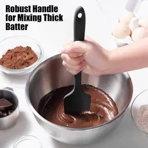 600°F Heat Resistant Silicone Spatula Scrapers (Set of 4, Black) 600°F Heat Resistant Silicone Spatula Scrapers (Set of 4, Black)