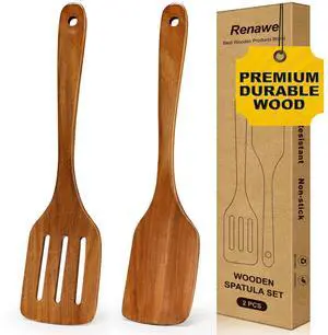2 PCS Acacia Wood Spatula for Cooking Utensil Set Baking Spatulas for Kitchen Use Accessories Flat Slotted Turner Non Toxic Olive Wooden Utensils Non Stick Bamboo Serving Spatula Long Wok Spatulas 2 PCS Acacia Wood Spatula for Cooking Utensil Set Baking Spatulas for Kitchen Use Accessories Flat Slotted Turner Non Toxic Olive Wooden Utensils Non Stick Bamboo Serving Spatula Long Wok Spatulas