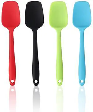 Silicone Spatula Set, Rubber Spoon Spatula for Baking, Heat Resistant Cooking Utensil, Flexible Silicone Spoon Baking Mixing Tool Cooking Gadget (4-Piece) Silicone Spatula Set, Rubber Spoon Spatula for Baking, Heat Resistant Cooking Utensil, Flexible Silicone Spoon Baking Mixing Tool Cooking Gadget (4-Piece)