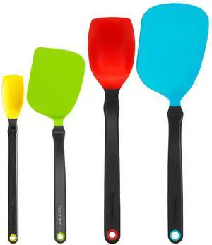 Set of Essentials Silicone & Nylon Kitchen Utensils 4pc Set Set of Essentials Silicone & Nylon Kitchen Utensils 4pc Set