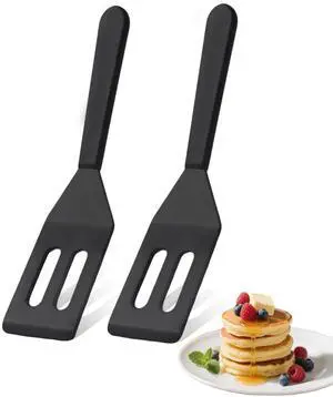 Small Silicone Spatulas 2 Pack: Mini Heat-Resistant Spatula for Nonstick Pans, Thin Baking Utensil for Cookies, Brownies & Kitchen Use (Black Set 2) Small Silicone Spatulas 2 Pack: Mini Heat-Resistant Spatula for Nonstick Pans, Thin Baking Utensil for Cookies, Brownies & Kitchen Use (Black Set 2)