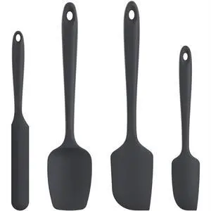Silicone Spatula Set with 600 Degrees Fahrenheit Heat Resistant (Black) Silicone Spatula Set with 600 Degrees Fahrenheit Heat Resistant (Black)