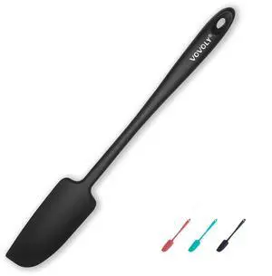 Silicone Jar Spatula, Small Rubber Scraper, Spatulas Silicone Heat Resistant, Seamless,Non StIck Cookware 11.2 Inch, Black. Silicone Jar Spatula, Small Rubber Scraper, Spatulas Silicone Heat Resistant, Seamless,Non StIck Cookware 11.2 Inch, Black.