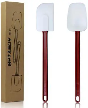 Silicone Spatulas Heat Resistant Heavy Duty Rubber Spatulas Commercial Spatulas Set for Kitchen Use Silicone Cooking Utensils Sets of 2 Silicone Spatulas Heat Resistant Heavy Duty Rubber Spatulas Commercial Spatulas Set for Kitchen Use Silicone Cooking Utensils Sets of 2