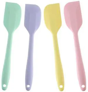 4 PCS Mini Silicone Spatulas 8.2 Inch Rubber Spatula Small Baking Mixing Tool for Nonstick Cookware, Cooking Macaron colors(Purple Green Pink Yellow) 4 PCS Mini Silicone Spatulas 8.2 Inch Rubber Spatula Small Baking Mixing Tool for Nonstick Cookware, Cooking Macaron colors(Purple Green Pink Yellow)