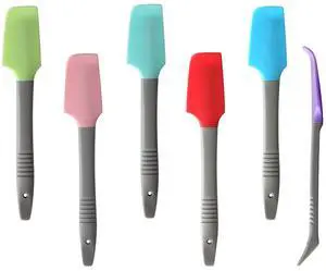 Silicone Mini Small Spatula, Curved Kitchen Can Jar Spatula Silicone Mini Small Spatula, Curved Kitchen Can Jar Spatula