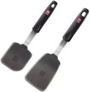 Spatulas for Kitchen Use - Forever Warranty - 600°F Heat Resistance Silicone - Turner Spatula Set for Cooking - BPA Free Wide Pancake Spatulas - Egg Flippers for Nonstick Cookware Safe (2pc) Spatulas for Kitchen Use - Forever Warranty - 600°F Heat Resistance Silicone - Turner Spatula Set for Cooking - BPA Free Wide Pancake Spatulas - Egg Flippers for Nonstick Cookware Safe (2pc)