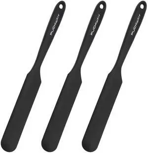 3pcs Silicone Jar Spatulas 10in Long Skinny Heat-Resistant, Narrow Spatula Set for Scraping Peanut Butter, Sourdough, Jam in Small Containers, Blenders & Baking (Black) 3pcs Silicone Jar Spatulas 10in Long Skinny Heat-Resistant, Narrow Spatula Set for Scraping Peanut Butter, Sourdough, Jam in Small Containers, Blenders & Baking (Black)