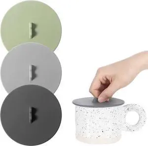 3 Pcs Silicone Cup Covers for Glass Cups Coffee Mugs 3 Pcs Silicone Cup Covers for Glass Cups Coffee Mugs