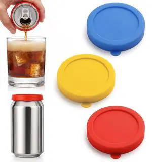 3 Pcs Soda Can Lids, Reusable Silicone Soda Cans Cover Pop Can Caps 3 Pcs Soda Can Lids, Reusable Silicone Soda Cans Cover Pop Can Caps