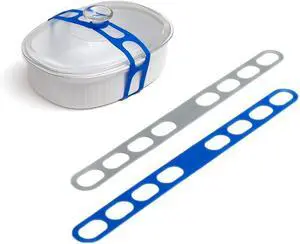 Lid Latch the reusable universal lid securing strap for crockpots, casserole dishes, pots, pans and more. Make it easy to transport your favorite dishes with one simple strap. (Polybag Blue/Grey) Lid Latch the reusable universal lid securing strap for crockpots, casserole dishes, pots, pans and more. Make it easy to transport your favorite dishes with one simple strap. (Polybag Blue/Grey)