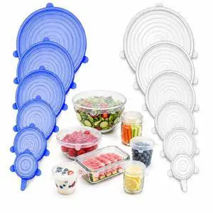 6pcs Reusable Silicone Stretch Lids, Six-piece Set Of Silicone Fresh-keeping Covers, Stretching Bowl Covers,Dust-proof Refrigerator Microwave Oven Sealing for Various Food Containers (blue) 6pcs Reusable Silicone Stretch Lids, Six-piece Set Of Silicone Fresh-keeping Covers, Stretching Bowl Covers,Dust-proof Refrigerator Microwave Oven Sealing for Various Food Containers (blue)