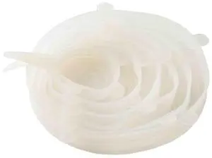 12789 Round Reusable Stretch Lids, Set of 6, Clear Silicone, Flexible Covers for Containers up to 10 Diameter, Microwave & Oven Safe to 400°F, Dishwasher Safe, Sustainable Food Storage 12789 Round Reusable Stretch Lids, Set of 6, Clear Silicone, Flexible Covers for Containers up to 10 Diameter, Microwave & Oven Safe to 400°F, Dishwasher Safe, Sustainable Food Storage