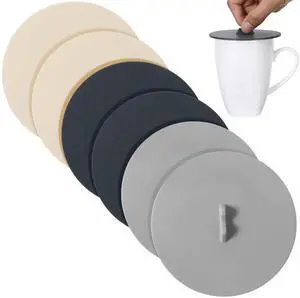 6Pcs Silicone Lids for Cups, Universal Silicone Cup Covers 6Pcs Silicone Lids for Cups, Universal Silicone Cup Covers