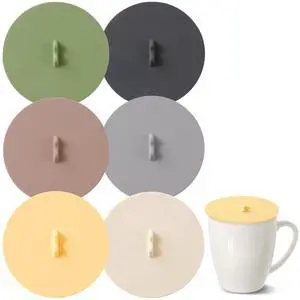 6Pcs Silicone Lids for Cups, 3.9in/10cm Silicone Cup Covers for Drinks Reusable Mug Cover Lid Silicone Coffee Cup Lid Wine Glass Covers Tea Cup Covers for Steeping 6Pcs Silicone Lids for Cups, 3.9in/10cm Silicone Cup Covers for Drinks Reusable Mug Cover Lid Silicone Coffee Cup Lid Wine Glass Covers Tea Cup Covers for Steeping