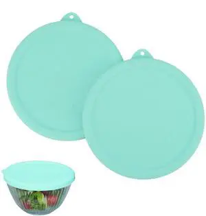 Silicone Lids Only Fit for Pyrex 7401-S 3 Cup Sculpted Glass Mixing Bowls, 2 Pack Small Silicone Covers, Dishwasher & Microwave Safe, Green (Lids Only) Silicone Lids Only Fit for Pyrex 7401-S 3 Cup Sculpted Glass Mixing Bowls, 2 Pack Small Silicone Covers, Dishwasher & Microwave Safe, Green (Lids Only)