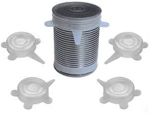 and Human Food Can Lids - 4 Pack - Stretchable Silicone Covers for Cat and Dog Canned Food Storage - Universal Fitting Tops for Small Sized Cans - Keeps Food Fresh and Human Food Can Lids - 4 Pack - Stretchable Silicone Covers for Cat and Dog Canned Food Storage - Universal Fitting Tops for Small Sized Cans - Keeps Food Fresh
