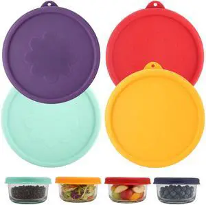 Cup Round Silicone Storage Cover Lids Replacement for Anchor Hocking Glass Bowls (Container not Included) 4 Pack Cup Round Silicone Storage Cover Lids Replacement for Anchor Hocking Glass Bowls (Container not Included) 4 Pack