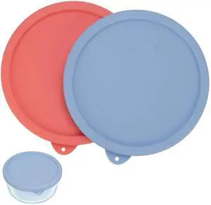 4Cup Round Silicone Storage Cover Lids Replacement for Anchor Hocking and Pyrex 7201-PC Glass Bowls (Container not Included) 2 Pack Light Red & Purple 4Cup Round Silicone Storage Cover Lids Replacement for Anchor Hocking and Pyrex 7201-PC Glass Bowls (Container not Included) 2 Pack Light Red & Purple