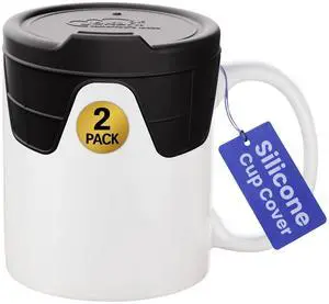 Silicone Cup Cover 2 Pack Stretch Fit Spill-Proof Coffee Mug Lid Reusable BPA-Free Insulated Silicone Tumbler Top for Hot Drinks Tea Cocoa Dishwasher Safe Universal Fit Silicone Cup Cover 2 Pack Stretch Fit Spill-Proof Coffee Mug Lid Reusable BPA-Free Insulated Silicone Tumbler Top for Hot Drinks Tea Cocoa Dishwasher Safe Universal Fit