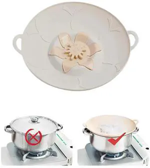 Reusable Silicone Spill Stopper Lid Boil-Over Safeguard for Pots & Saucepans, Universal Anti-Overflow Cover for Soup, Pasta, Chai, Tea & Milk, Multi-Function Tool, BPA-Free, Heat Resistant Reusable Silicone Spill Stopper Lid Boil-Over Safeguard for Pots & Saucepans, Universal Anti-Overflow Cover for Soup, Pasta, Chai, Tea & Milk, Multi-Function Tool, BPA-Free, Heat Resistant