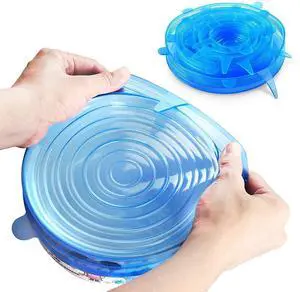 Silicone Stretch Lids, Durable & Eco-Friendly Elastic Lids Silicone Stretch Lids, Durable & Eco-Friendly Elastic Lids