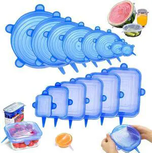 Piece Stretchable Silicone Fresh-Keeping Cover (Blue) Piece Stretchable Silicone Fresh-Keeping Cover (Blue)