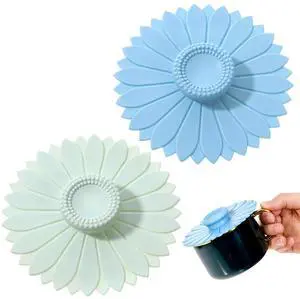 2 Pcs Silicone Cup Covers, Reusable Silicone Lids Tea Mug Topper Universal Coffee Cups Covers for Hot Drinks, Mug, Tea, Dust-proof 2 Pcs Silicone Cup Covers, Reusable Silicone Lids Tea Mug Topper Universal Coffee Cups Covers for Hot Drinks, Mug, Tea, Dust-proof
