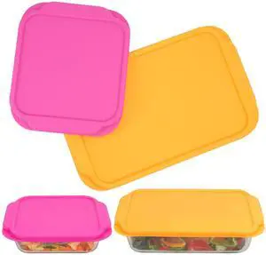 Silicone Lids for Pyrex 222233222-D233-D Glass Baking Dish, 2 Pack Silicone Lid for Pyrex Glass Dish, Dishwasher & Freezer & Microwave Safe (Baking Dish Not included) Silicone Lids for Pyrex 222233222-D233-D Glass Baking Dish, 2 Pack Silicone Lid for Pyrex Glass Dish, Dishwasher & Freezer & Microwave Safe (Baking Dish Not included)