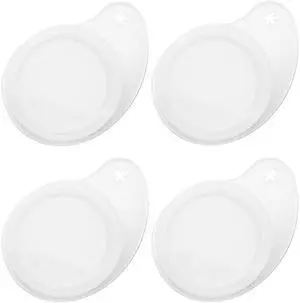 4 Pack Silicone Mason Jar Lids with Utensil Holder Same Mold & Fit No Straw Hole + PullTab 4 Pack Silicone Mason Jar Lids with Utensil Holder Same Mold & Fit No Straw Hole + PullTab