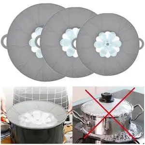 3pcs Silicone Lid Set, Microwave Splatter Cover, Reusable Heat Resistant Lids, Boil Safeguard, Spill Stopper, Multi-Function Kitchen Covers, Fridge Dishwasher Safe 3pcs Silicone Lid Set, Microwave Splatter Cover, Reusable Heat Resistant Lids, Boil Safeguard, Spill Stopper, Multi-Function Kitchen Covers, Fridge Dishwasher Safe