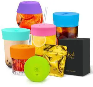 Drink Protection Cover | 100% Silicone and Reusable, Perfect for Parties, Bars or Clubs, Fits All Cup Sizes | Stop Worrying About Beverage Safety (6 Pack) Drink Protection Cover | 100% Silicone and Reusable, Perfect for Parties, Bars or Clubs, Fits All Cup Sizes | Stop Worrying About Beverage Safety (6 Pack)