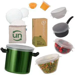 Reusable Silicone Lids (Variety Pack) Upgrade Your Kitchen Gadgets with Our Covers for Food Storage Reusable Silicone Stretch Lids and Food Covers for Containers (Pack of 7) Reusable Silicone Lids (Variety Pack) Upgrade Your Kitchen Gadgets with Our Covers for Food Storage Reusable Silicone Stretch Lids and Food Covers for Containers (Pack of 7)