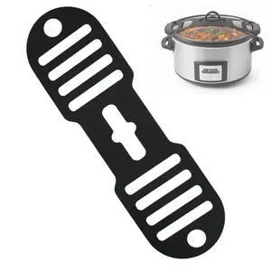 Silicone Lid Lock Strap for Crockpot Slow Cooker (6/7/8 Quart) - Universal Crockpot Lid Holder & Rubber Strap Alternative | Heat-Resistant, No-Spill Design Transport Accessories (Black) Silicone Lid Lock Strap for Crockpot Slow Cooker (6/7/8 Quart) - Universal Crockpot Lid Holder & Rubber Strap Alternative | Heat-Resistant, No-Spill Design Transport Accessories (Black)