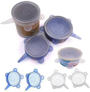 Pet Food Can Lids, Silicone Stretch Can Lids Covers for Dog Cat Food, Reusable Expandable Universal Size Fit Most Cans and Jars, 4 Pack Pet Food Can Lids, Silicone Stretch Can Lids Covers for Dog Cat Food, Reusable Expandable Universal Size Fit Most Cans and Jars, 4 Pack