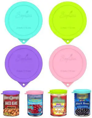4PCS 3-inch Silicone Can Lids for Goya | Van Camp's | Chef Boyardee | Bush's Best | Farmer's Market Can, Tight Seal Cover for Canned Good, Can Toppers, Reusable Food Saver Lid (Can NOT Included) 4PCS 3-inch Silicone Can Lids for Goya | Van Camp's | Chef Boyardee | Bush's Best | Farmer's Market Can, Tight Seal Cover for Canned Good, Can Toppers, Reusable Food Saver Lid (Can NOT Included)