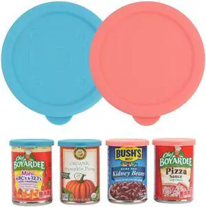 2PCs 3.0-inch Silicone Can Lids for Chef Boyardee | Van Camp's | Goya | Bush's Best | Farmer's Market Can, Can Cover for Canned Goods, Soup Can Cap, Fit Most Standard Size, Dishwasher Safe (Lids ONLY) 2PCs 3.0-inch Silicone Can Lids for Chef Boyardee | Van Camp's | Goya | Bush's Best | Farmer's Market Can, Can Cover for Canned Goods, Soup Can Cap, Fit Most Standard Size, Dishwasher Safe (Lids ONLY)